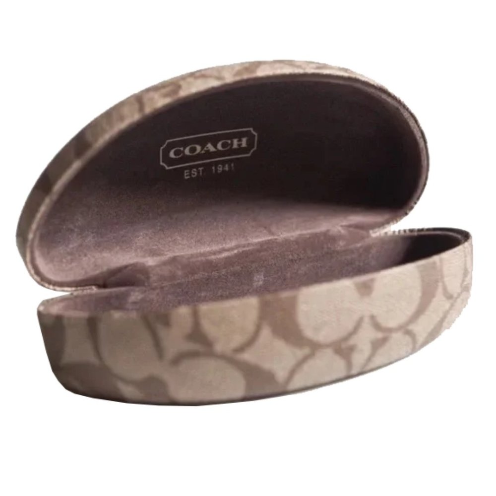 COACH Sunglasses Case + Cleaning Cloth in Signature C Print (no sunglasses) EUC